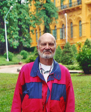 David in Hanoi. Presidential Palace in Background.